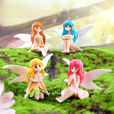 New Flower Fairy micro landscape plastic gardening ornaments DIY flower fairy heart cake decoration crafts_voghion.com