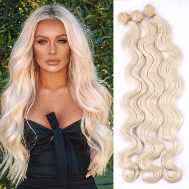 Hair Extensions Chemical Fiber High Temperature Silk Knitted Hair Extensions Wigs Big Wave Bodywave Wigs Hair Weft Spot_voghion.com