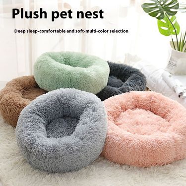 Warm Long Pet Round Plush Internet Red Autumn And Winter Cat Dog Nest_voghion.com