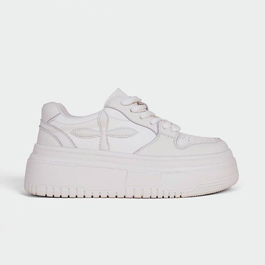 Cross white for women 2024 small fragrance thick sole spring and autumn versatile platform casual breadboard shoes_voghion.com
