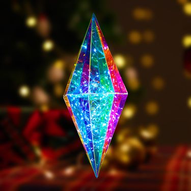 LED Colorful Eight-Sided Cone Small Desktop Ornament Birthday Gift Decorative Light Glowing_voghion.com