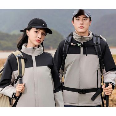 Winter Soft Shell Integrated Down Cotton Jacket For Men And Women Outdoor Hiking Coat Team_voghion.com