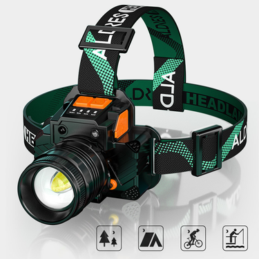 outdoor head mounted mountaineering night fishing induction strong light long range rechargeable long life zoom headlamp_voghion.com