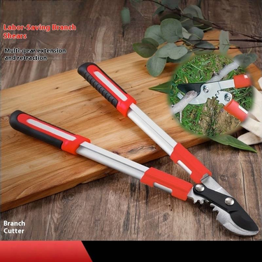 Heavy Duty Bypass Lopper With Shark Tooth Blade - Professional Branch Cutter For Gardening, Tree Trimming, And Landscaping (48x19x3cm)_voghion.com