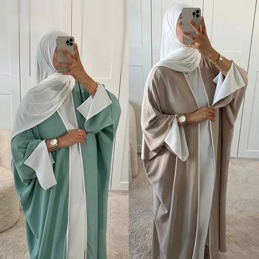 Eid Muslim Open Abaya For Women Modest Cardigan Robe Ramadan Vestidos Morocco Dubai Saudi Abayas Kaftan Jalabiya Long Dresses_voghion.com