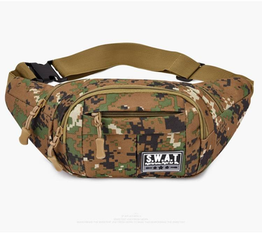 New men's Fanny pack mobile phone bag multi-functional sports casual men's single-shoulder camo cross chest bag_voghion.com