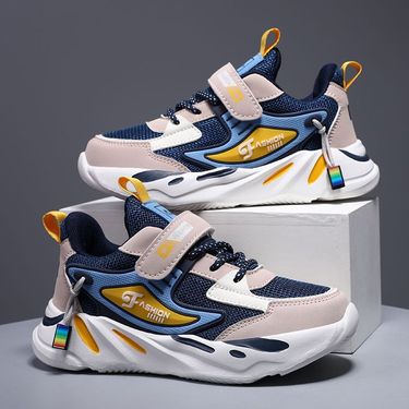 Boys' Spors Spring Auumn School Season Running Large Children's Mesh Leaher Casual Shoes, Ani Slip And_voghion.com