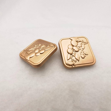 6pcs Square Metal Buttons, Electroplating Process, Clothing Decorative Button Cufflinks, Can Be Used For Coats, Suits, Shirts, Pants._voghion.com