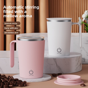 Auto-Stirring Travel Mug – USB Rechargeable & Battery-Powered Mixing Cup For Coffee, Protein Shakes, Tea, 380ml, Leakproof, One-Touch Operation_voghion.com