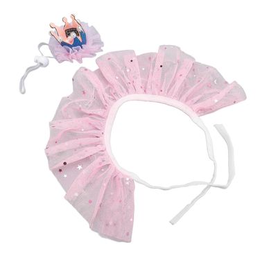 Pet Birthday Outfit Set Adjustable Delicate Pet Crowns and Collar Set for Cat Dog Costume_voghion.com