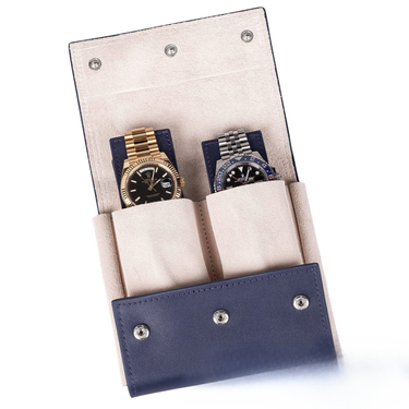 Family Organizer Two Pack Genuine Leather Men's Watch Storage Bag First Layer Cowhide Travel Watch Bag Protective Cover_voghion.com