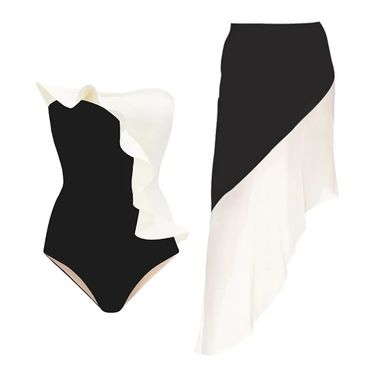 Women's Clothing Sexy Backless One Piece Swimsuit Female Tight Retro Mesh Skirt Swimsuit_voghion.com