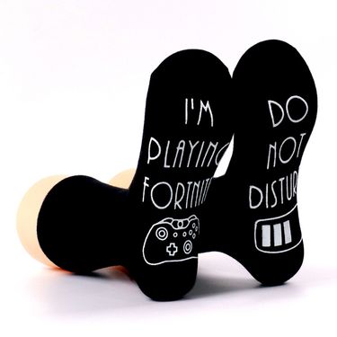 Mid-tube socks cotton socks sole letter non-slip glue creative game socks_voghion.com
