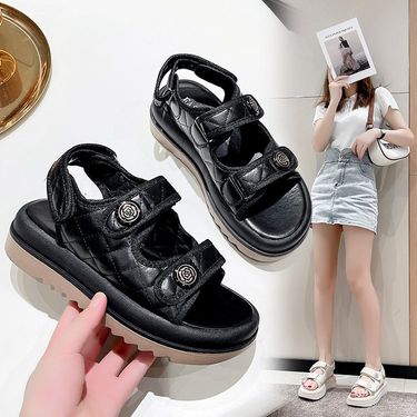 SHLIANG Women's Sandals Summer Fashion Casual Sandals Ladies Shoes Women Platform Sandals Zapatillas De Mujer For Women Y0253_voghion.com
