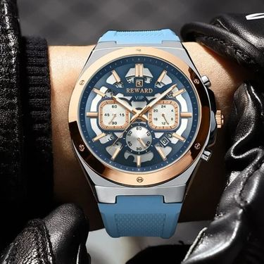 Fashion Men's Quartz Watch Multi Functional Automatic Date Chronograph Casual Silicone Strap Watches For Man_voghion.com