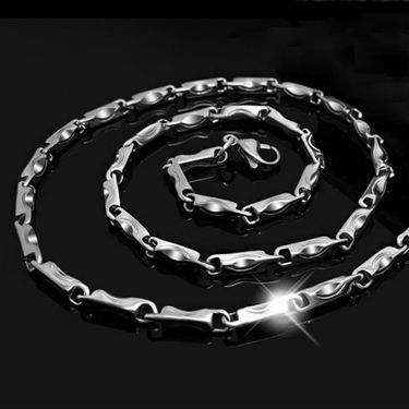Internet Famous Ingot With Temperament, Men's And Women's Silver Korean Plated Jewelry, Short Collarbone Chain_voghion.com