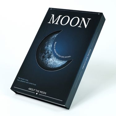 Education & Office Supplies Creative cool black planet theme portable notebook three folding pages magnetic hollow boutique this book_voghion.com