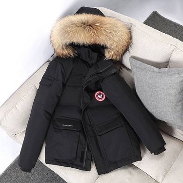 Men's Clothing 25 New Winter Letter Printing Retro Loose Hooded Thick Warm Bread Coat_voghion.com