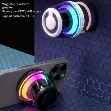 Portable Speakers Atmosphere Light Mini Magnetic Bluetooth Speaker Portable Large Volume Gift Bluetooth Small Speaker_voghion.com