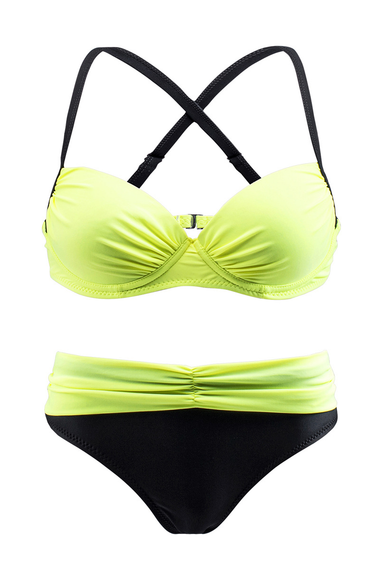Women’s Clothing Pool Party Sexy Tube Top Bikini New Multi Color Triangle Split Swimsuit Female_voghion.com
