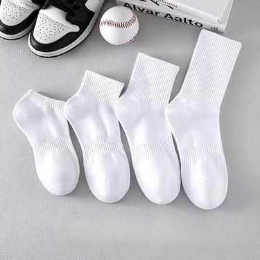 Middle Tube Socks For Men And Women For Spring, Summer And Autumn Thick Thread Deodorizing, Sweat Absorbing Breathable High Elastic Sports Socks_voghion.com
