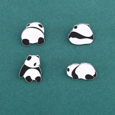 Chinese Style Cute Panda Brooch 17 Same Style Pin Couple Female Metal National Fashion Badge Bag Clothes Accessories_voghion.com