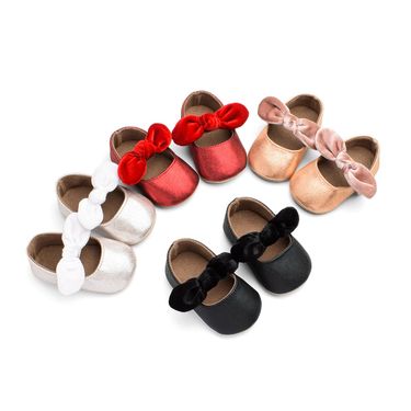 Bow shaped with soft rubber soles, non slip baby shoes, cute princess shoes G815_voghion.com