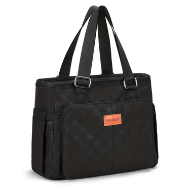 Black Handheld Insulated Lunch Bag, Large Capacity Long-term Insulated And Fresh-keeping Bag_voghion.com