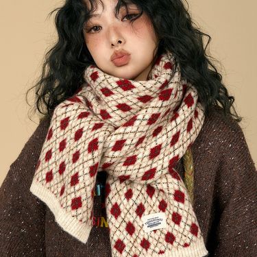 Women's 2025 New Winter Birthday Gift Students Anti Cold Knitting Warm Scarf_voghion.com