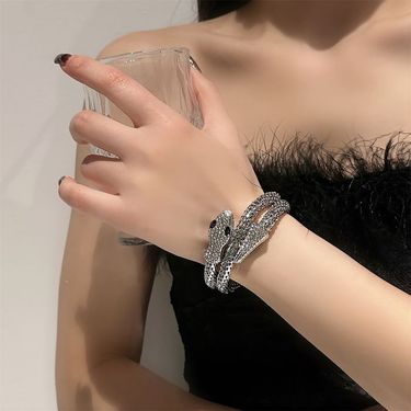 Fashionable Snake Shaped Open Mouth Internet Celebrity Instagram, Cool Style, High-end Temperament, Niche Fashion_voghion.com