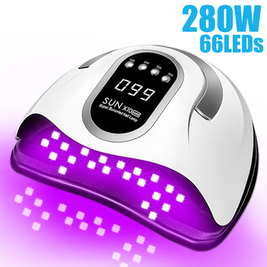 280W SUN X10 Max UV LED Nail Lamps Dryer With 66 LEDS Smart Timing Quick Dry For Gel Two-handed Household Lamp For Manicure Tool_voghion.com