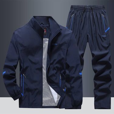 2025 Spring and Autumn Leisure Sports Two Piece Set Stand up Collar Jacket Men's Coat Top Clothes c879_voghion.com
