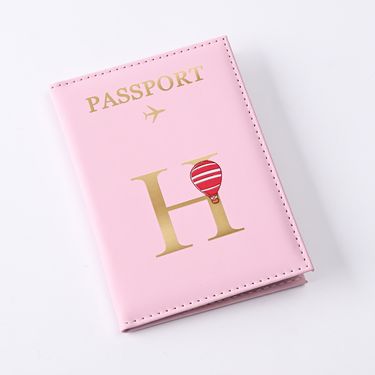 Creative Color Printing Letters PU Leather Multi-function Passport Holder SIM Card Document Bag Leather Case_viptrois.com