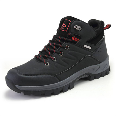 2025 High-Top Men Hiking Boot Winter Outdoor Lace-Up Non-Slip Mountain Climbing Shoes Sports Casual Trekking Boots Man_voghion.com