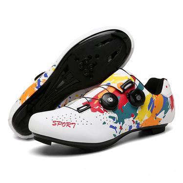 New Style Cycling Shoes With Locks, Double Buckle Lock Shoes, Men's And Women's Road Bicycle Power Shoes, Hard Bottom Mountain Bike Rubber Bottom_voghion.com