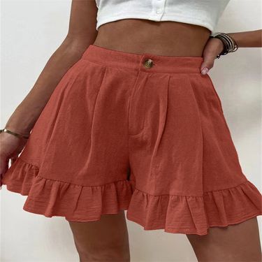 Short casual wide leg loose fitting shorts 2023 summer new women's high waisted shorts for women_viptrois.com
