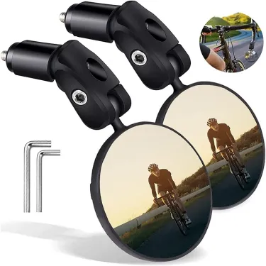 Universal Bicycle Rearview Mirror Adjustable Rotate Wide-Angle Cycling Handlebar Rear View for MTB Road Bike Accessories_voghion.com