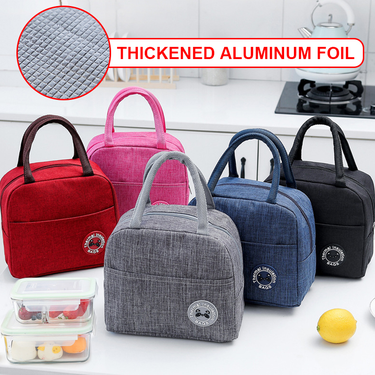 Thickened Aluminum Foil Portable Lunch Bag Thermal Insulated Lunch Box Tote Cooler Handbag Food Bags Women Convenient Box Tote_voghion.com