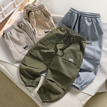 Kid's Clothing Children's pants thin children's clothing boys 2024 early autumn new models for middle and large children pure cotton boys trousers_voghion.com