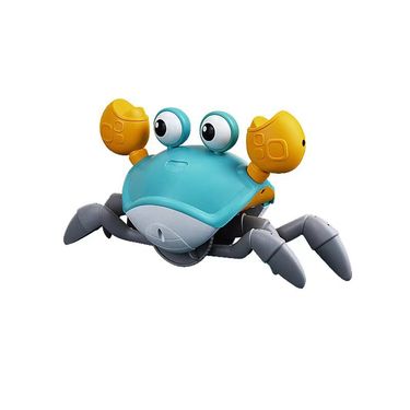 Children's electric induction escape crab toy simulation crab automatic obstacle avoidance light music rechargeable baby puzzle_voghion.com
