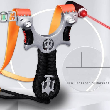 Aluminum Alloy Laser Flat Leather Sgshot For Outdoor Shooting,Free Binding,Adult Catapult Frame_voghion.com