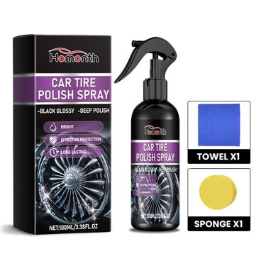 Homonth Automobile Tire Polish, Tire Stain Cleaning Refurbished Waterproof Anti-Fouling Protection Tire Aging_voghion.com