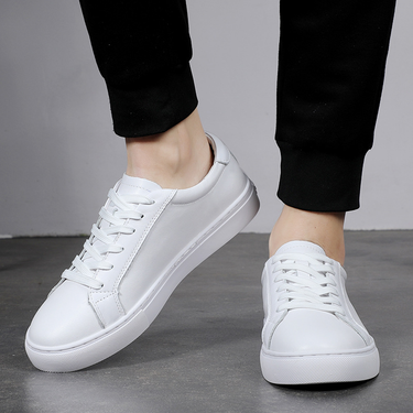 Summer Cowhide Board For Korean Style Versatile Sports And Casual Little White 47 Large Men's Couple Shoes_voghion.com