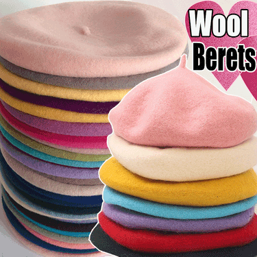 Hot Sale 2024 New Wool Solid Color Berets Korean Version Autumn Winter Warm Beret Vintage Multiple Colour Women Painter Hat_mkmklike.com