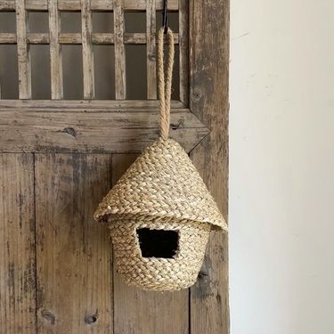 New Handmade Woven Small House Bird's Nest Ornament Garden Miscellaneous Decoration Outdoor Homestay Decor_voghion.com