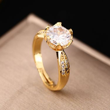 Micro Inlaid Zircon Female Fashion Personality, Ins Design Sense, Ring Opening Index Finger Ring, Hand Jewelry_voghion.com