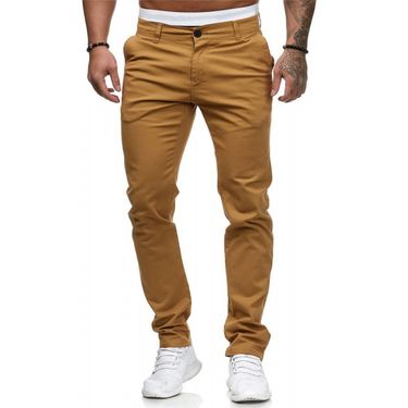 Men's Solid Color Casual Pants Men Slim Cargo Pants Factory Direct Supply_mkmklike.com