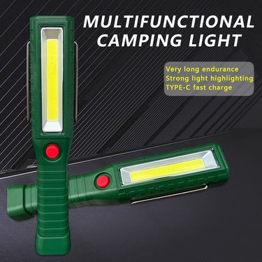 Multi-functional handheld work light strong flashlight USB rechargeable strong magnetic hook car maintenance light_voghion.com