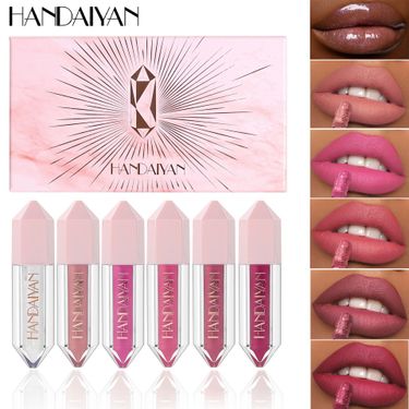 HANDAIYAN 6 - Color Matte Lip Gloss Set, Waterproof & Long - Lasting, Non - Stick Cup, Highly Pigmented Liquid Lipstick For All Occasions_voghion.com