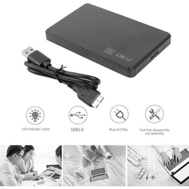 Portable 5Gbps USB 3.0 2.5 inch SATA External Hard Disk HDD SSD Case Box for PC_voghion.com